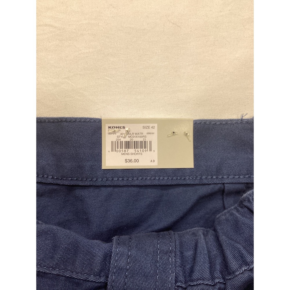 Croft & Barrow Mens Side Elastic Cargo Shorts Navy Blue Size 42 MC01X100RS NWT - Picture 4 of 6